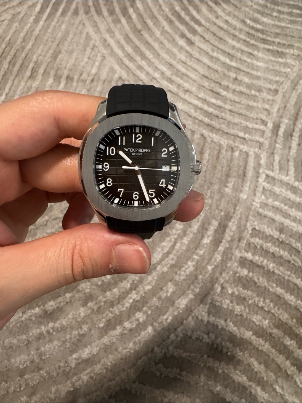 Men’s luxury Black Dial Silver Case Sport Watch